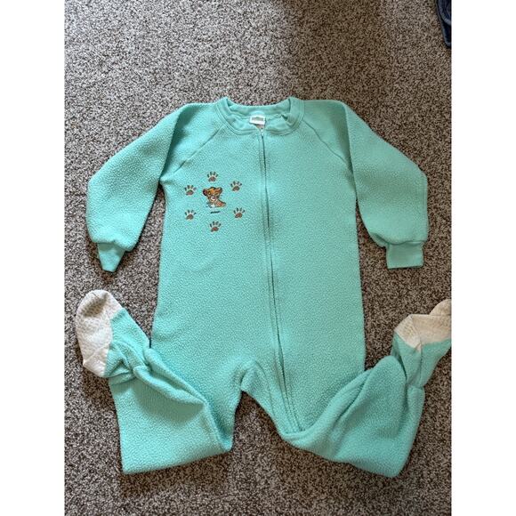 Vintage Disney The Lion King Embroidered Simba One Piece Zip Up Footie Pajamas - Picture 1 of 8